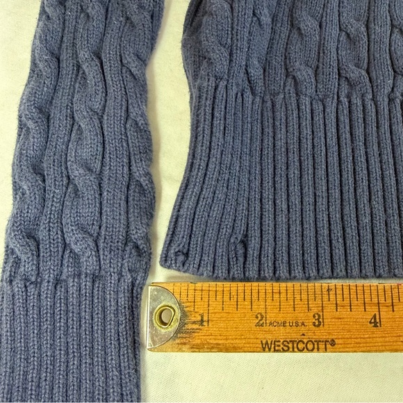 Ralph Lauren girls navy blue cable knit sweater pink pony fits XS or 2T 3T - Picture 4 of 7